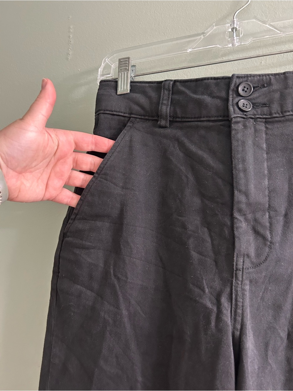 Everlane THE ORGANIC WIDE-LEG PANT in washed black - Picture 12 of 12